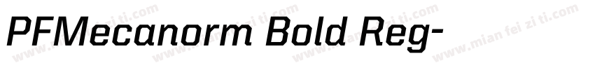 PFMecanorm Bold Reg字体转换